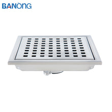 将图片加载到图库查看器，BL111BZ Bathroom Custom Surface Plating Square Tile Insert Stainless Steel 304 Floor Drain For Hotel